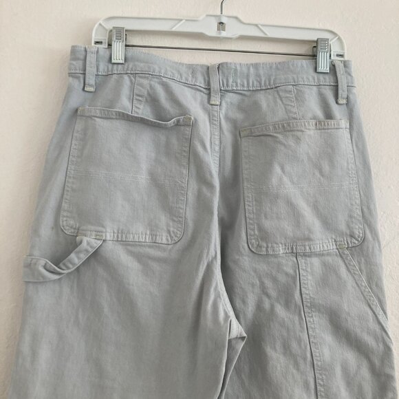 Madewell Carpenter Jeans Cropped Light Blue High Rise 90s Baggy Casual Size 29 - Picture 7 of 9